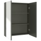 vidaXL Armario de espejo de baño MDF gris 60x15x75 cm vidaXL Armario de espejo de baño MDF gris 60x15x75 cm