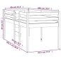 vidaXL Cama alta madera maciza pino marrón miel 90x200 cm vidaXL Cama alta madera maciza pino marrón miel 90x200 cm