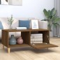 vidaXL Mesa de centro madera contrachapada roble marrón 89,5x50x40 cm vidaXL Mesa de centro madera contrachapada roble marrón 89,5x50x40 cm