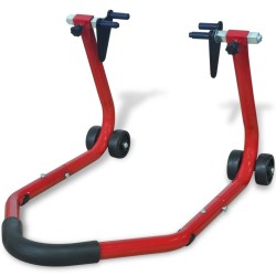 vidaXL caballete delantero para motocicleta color rojo