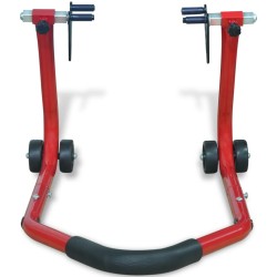 vidaXL caballete delantero para motocicleta color rojo
