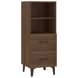 vidaXL Aparador madera contrachapada marrón roble 34,5x34x90 cm