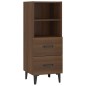 vidaXL Aparador madera contrachapada marrón roble 34,5x34x90 cm vidaXL Aparador madera contrachapada marrón roble 34,5x34x90 cm