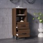 vidaXL Aparador madera contrachapada marrón roble 34,5x34x90 cm vidaXL Aparador madera contrachapada marrón roble 34,5x34x90 cm