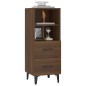 vidaXL Aparador madera contrachapada marrón roble 34,5x34x90 cm vidaXL Aparador madera contrachapada marrón roble 34,5x34x90 cm