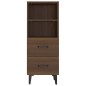 vidaXL Aparador madera contrachapada marrón roble 34,5x34x90 cm vidaXL Aparador madera contrachapada marrón roble 34,5x34x90 cm