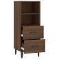 vidaXL Aparador madera contrachapada marrón roble 34,5x34x90 cm vidaXL Aparador madera contrachapada marrón roble 34,5x34x90 cm