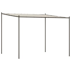 vidaXL Cenador acero y tela blanco 3x3m 180 g/m²