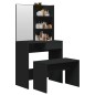 vidaXL Juego de tocador negro 74,5x40x141 cm vidaXL Juego de tocador negro 74,5x40x141 cm