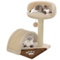 vidaXL Rascador para gatos con poste de sisal 40 cm beige y marrón vidaXL Rascador para gatos con poste de sisal 40 cm beige y marrón