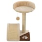 vidaXL Rascador para gatos con poste de sisal 40 cm beige y marrón vidaXL Rascador para gatos con poste de sisal 40 cm beige y marrón
