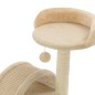 vidaXL Rascador para gatos con poste de sisal 40 cm beige y marrón vidaXL Rascador para gatos con poste de sisal 40 cm beige y marrón