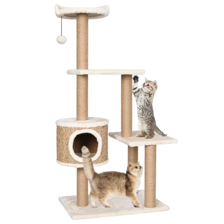 vidaXL Árbol para gatos con poste rascador 123 cm hierba marina