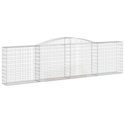 vidaXL Cesta gaviones forma arco hierro galvanizado 400x30x100/120 cm