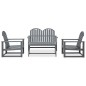 vidaXL Set de muebles de jardín 4 piezas madera maciza de acacia gris vidaXL Set de muebles de jardín 4 piezas madera maciza de acacia gris