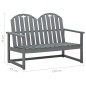 vidaXL Set de muebles de jardín 4 piezas madera maciza de acacia gris vidaXL Set de muebles de jardín 4 piezas madera maciza de acacia gris