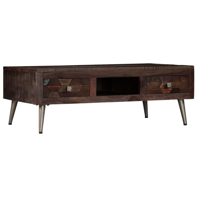vidaXL Mesa de centro de madera maciza reciclada 100x60x35 cm vidaXL Mesa de centro de madera maciza reciclada 100x60x35 cm