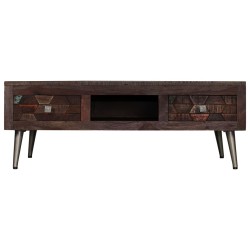 vidaXL Mesa de centro de madera maciza reciclada 100x60x35 cm