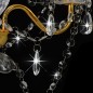 vidaXL Lámpara de araña con cuentas dorado redonda 3 x E14 vidaXL Lámpara de araña con cuentas dorado redonda 3 x E14