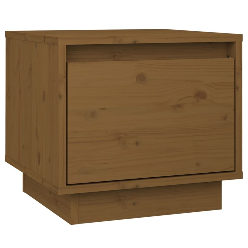 vidaXL Mesita de noche madera maciza de pino marrón miel 35x34x32 cm vidaXL Mesita de noche madera maciza de pino marrón miel 35x34x32 cm