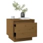 vidaXL Mesita de noche madera maciza de pino marrón miel 35x34x32 cm vidaXL Mesita de noche madera maciza de pino marrón miel 35x34x32 cm
