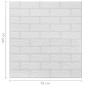 vidaXL Papel pintado autoadhesivo ladrillos 3D 20 unidades blanco vidaXL Papel pintado autoadhesivo ladrillos 3D 20 unidades blanco