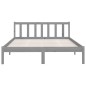 vidaXL Estructura de cama de madera maciza de pino gris 160x200 cm
