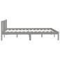 vidaXL Estructura de cama de madera maciza de pino gris 160x200 cm