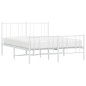 vidaXL Estructura cama metal cabecero y pie de cama blanco 140x190 cm vidaXL Estructura cama metal cabecero y pie de cama blanco 140x190 cm