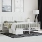 vidaXL Estructura cama metal cabecero y pie de cama blanco 140x190 cm vidaXL Estructura cama metal cabecero y pie de cama blanco 140x190 cm