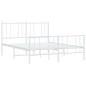 vidaXL Estructura cama metal cabecero y pie de cama blanco 140x190 cm vidaXL Estructura cama metal cabecero y pie de cama blanco 140x190 cm