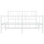 vidaXL Estructura cama metal cabecero y pie de cama blanco 140x190 cm vidaXL Estructura cama metal cabecero y pie de cama blanco 140x190 cm