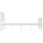 vidaXL Estructura cama metal cabecero y pie de cama blanco 140x190 cm vidaXL Estructura cama metal cabecero y pie de cama blanco 140x190 cm