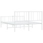 vidaXL Estructura cama metal cabecero y pie de cama blanco 140x190 cm vidaXL Estructura cama metal cabecero y pie de cama blanco 140x190 cm