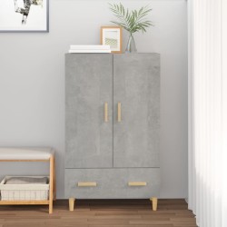 vidaXL Aparador de madera contrachapada gris hormigón 70x31x115 cm