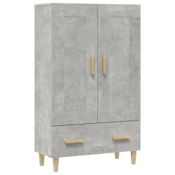 vidaXL Aparador de madera contrachapada gris hormigón 70x31x115 cm