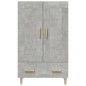 vidaXL Aparador de madera contrachapada gris hormigón 70x31x115 cm vidaXL Aparador de madera contrachapada gris hormigón 70x31x115 cm