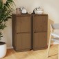 vidaXL Aparador 2 uds madera maciza de pino marrón miel 31,5x34x75 cm vidaXL Aparador 2 uds madera maciza de pino marrón miel 31,5x34x75 cm