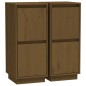 vidaXL Aparador 2 uds madera maciza de pino marrón miel 31,5x34x75 cm vidaXL Aparador 2 uds madera maciza de pino marrón miel 31,5x34x75 cm