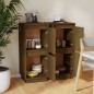 vidaXL Aparador 2 uds madera maciza de pino marrón miel 31,5x34x75 cm vidaXL Aparador 2 uds madera maciza de pino marrón miel 31,5x34x75 cm