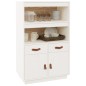 vidaXL Aparador de madera maciza de pino blanco 67x40x108,5 cm vidaXL Aparador de madera maciza de pino blanco 67x40x108,5 cm