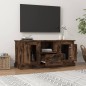 vidaXL Mueble para TV madera contrachapada roble ahumado 100x35,5x45cm