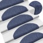 vidaXL Alfombrilla de escaleras 15 uds tela punzonada 65x21x4 cm azul vidaXL Alfombrilla de escaleras 15 uds tela punzonada 65x21x4 cm azul