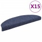 vidaXL Alfombrilla de escaleras 15 uds tela punzonada 65x21x4 cm azul vidaXL Alfombrilla de escaleras 15 uds tela punzonada 65x21x4 cm azul