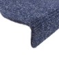 vidaXL Alfombrilla de escaleras 15 uds tela punzonada 65x21x4 cm azul vidaXL Alfombrilla de escaleras 15 uds tela punzonada 65x21x4 cm azul