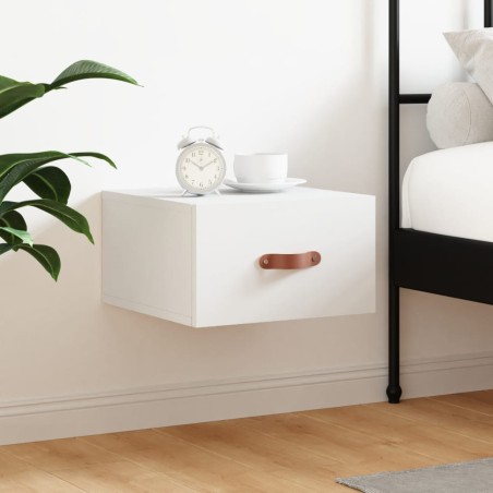 vidaXL Mesita de noche de pared blanco 35x35x20 cm