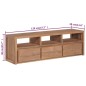 vidaXL Mueble para TV madera teca maciza acabado natural 120x30x40 cm