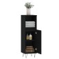 vidaXL Armario de baño madera contrachapada negro 30x30x100 cm vidaXL Armario de baño madera contrachapada negro 30x30x100 cm