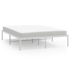 vidaXL Estructura de cama de metal blanca 140x200 cm