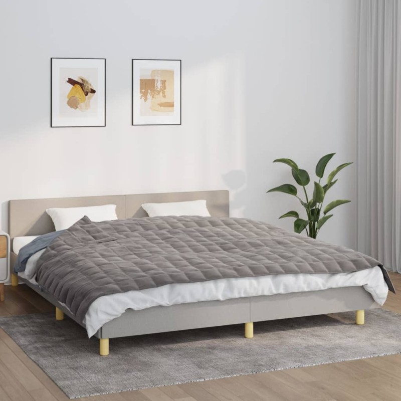 vidaXL Manta con peso tela gris 155x220 cm 7 kg vidaXL Manta con peso tela gris 155x220 cm 7 kg
